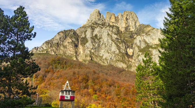 Teleférico de Fuente De, en la Comarca de Liébana