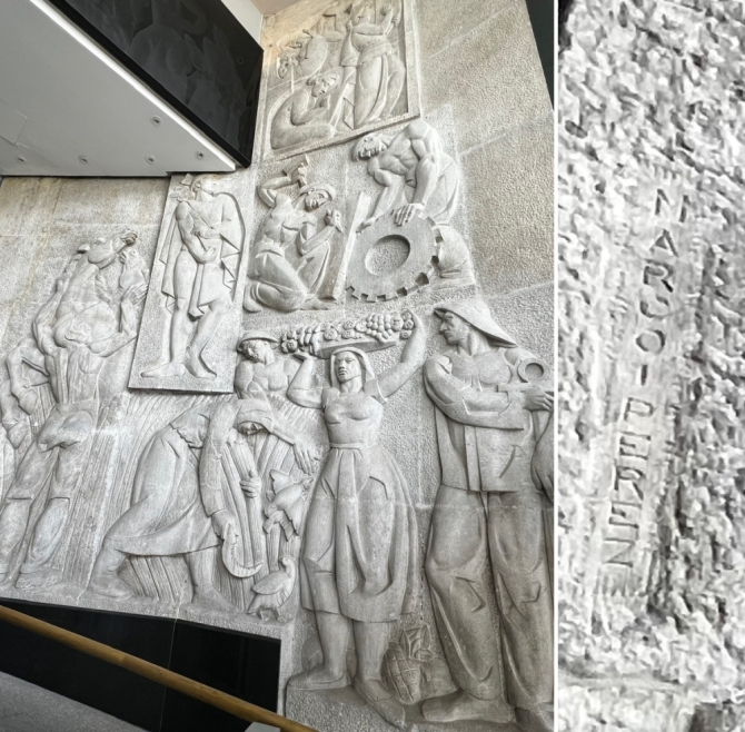 Relieve en Torre de Madrid, obra de Luis Marco Pérez