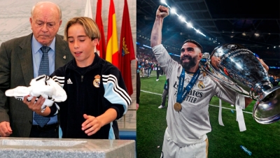 Imagen de la noticia: Dani Carvajal, leyenda viva del madridismo, iguala a Paco Gento con 6 Champions