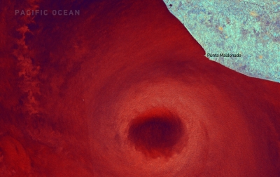 Imagen de la noticia: La impresionante imagen del huracán que ha arrasado la costa sur de México